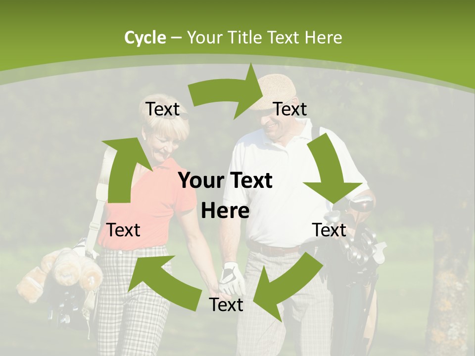 A Man And A Woman Walking In The Grass PowerPoint Template