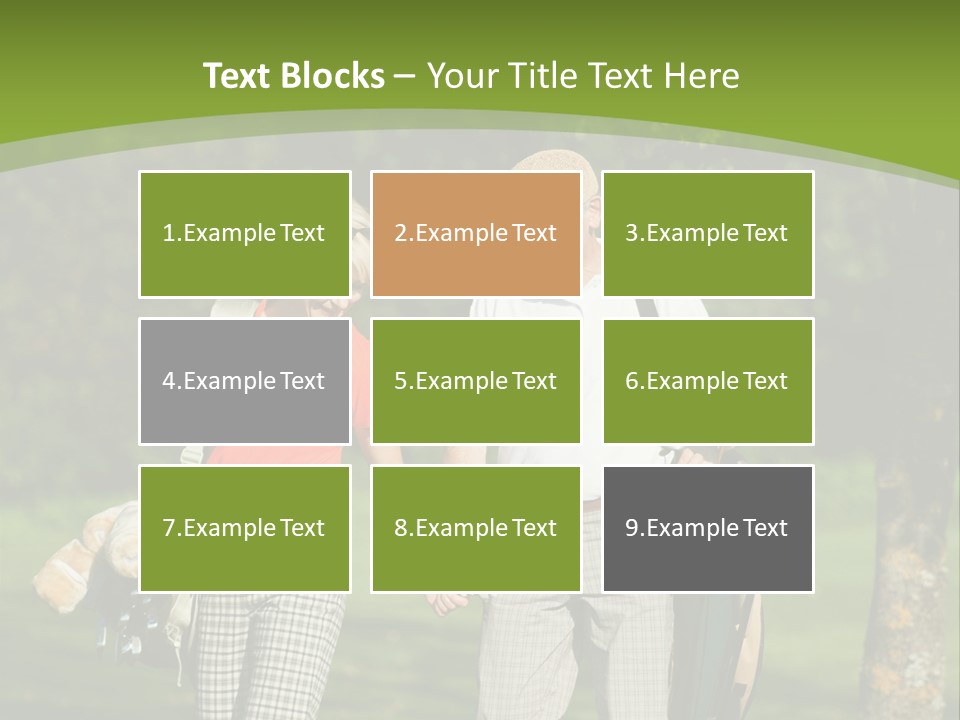 A Man And A Woman Walking In The Grass PowerPoint Template