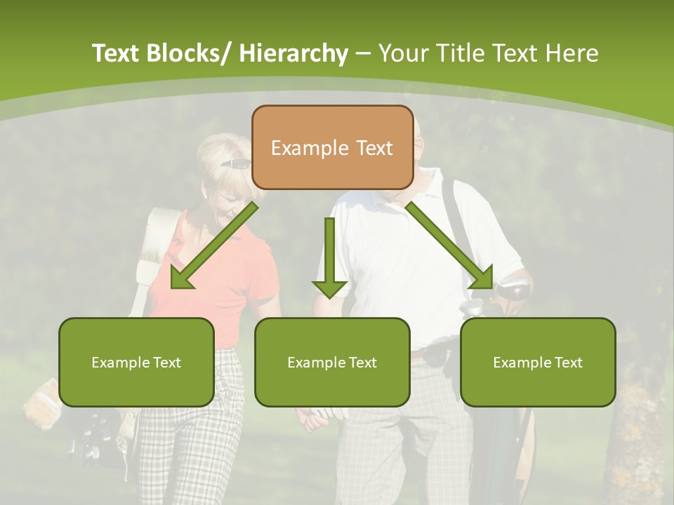 A Man And A Woman Walking In The Grass PowerPoint Template