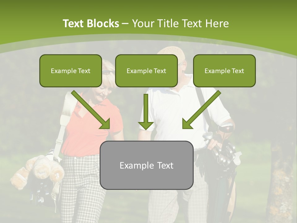 A Man And A Woman Walking In The Grass PowerPoint Template