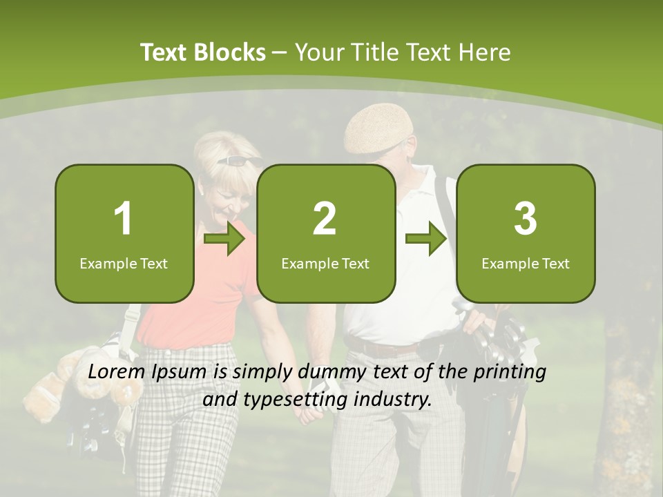 A Man And A Woman Walking In The Grass PowerPoint Template