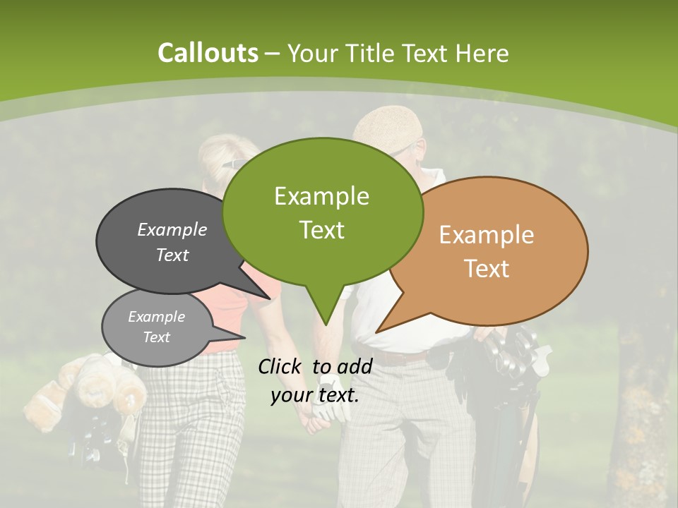 A Man And A Woman Walking In The Grass PowerPoint Template