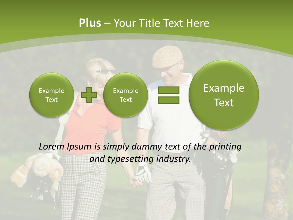 A Man And A Woman Walking In The Grass PowerPoint Template