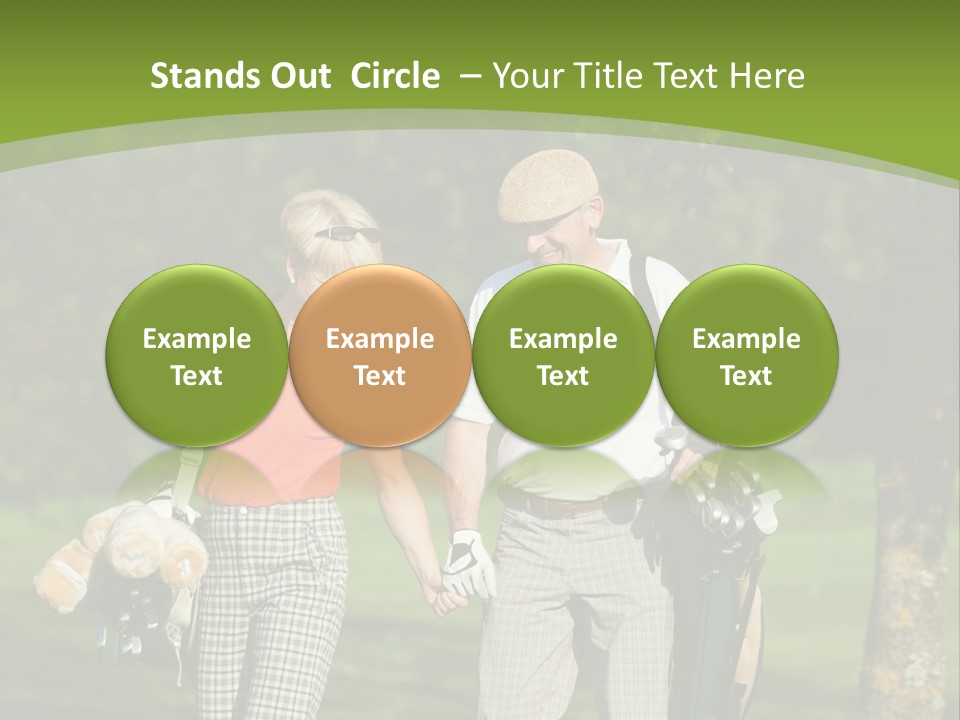 A Man And A Woman Walking In The Grass PowerPoint Template