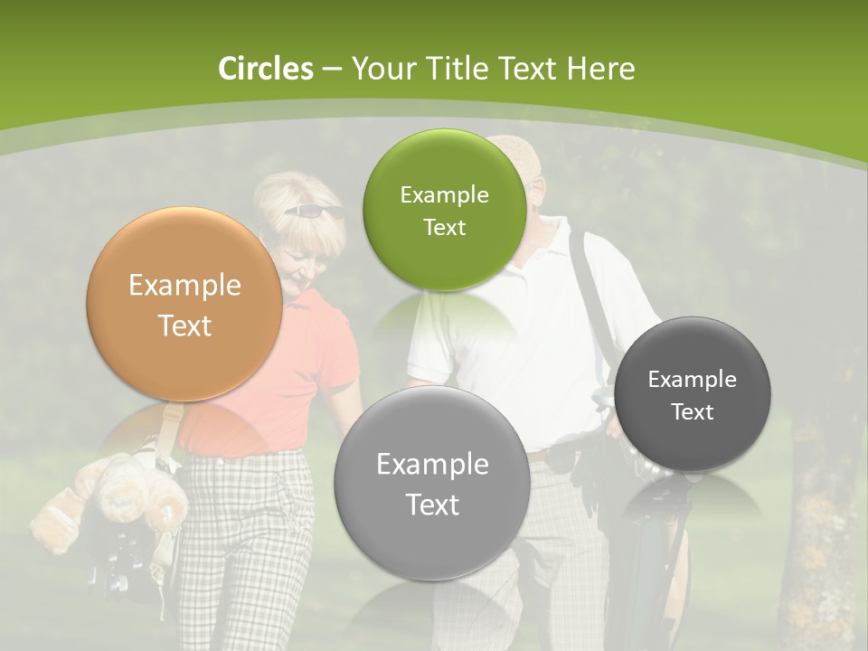 A Man And A Woman Walking In The Grass PowerPoint Template