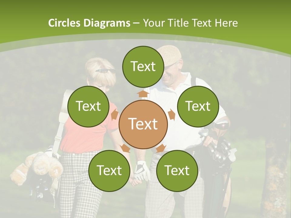 A Man And A Woman Walking In The Grass PowerPoint Template