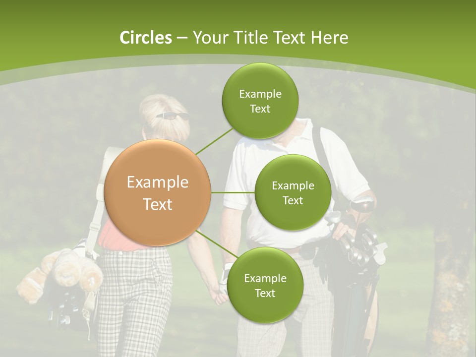 A Man And A Woman Walking In The Grass PowerPoint Template