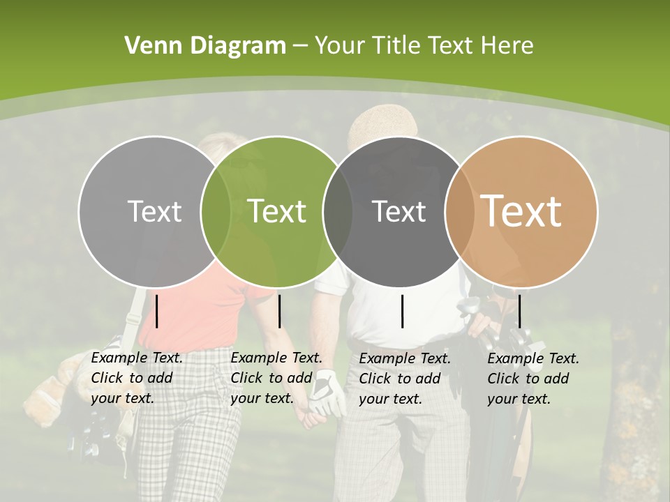 A Man And A Woman Walking In The Grass PowerPoint Template