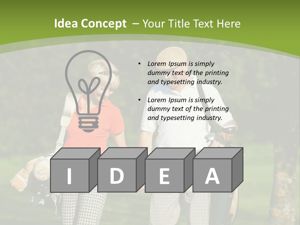 A Man And A Woman Walking In The Grass PowerPoint Template