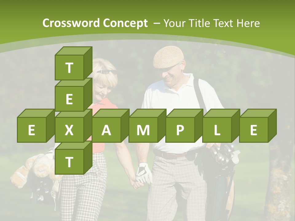 A Man And A Woman Walking In The Grass PowerPoint Template