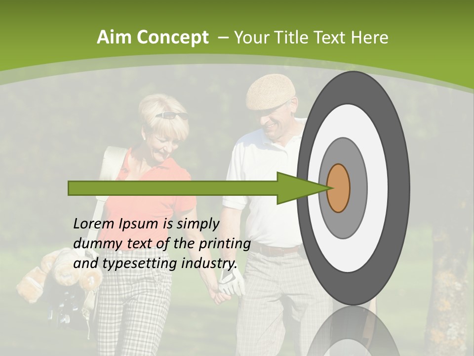 A Man And A Woman Walking In The Grass PowerPoint Template