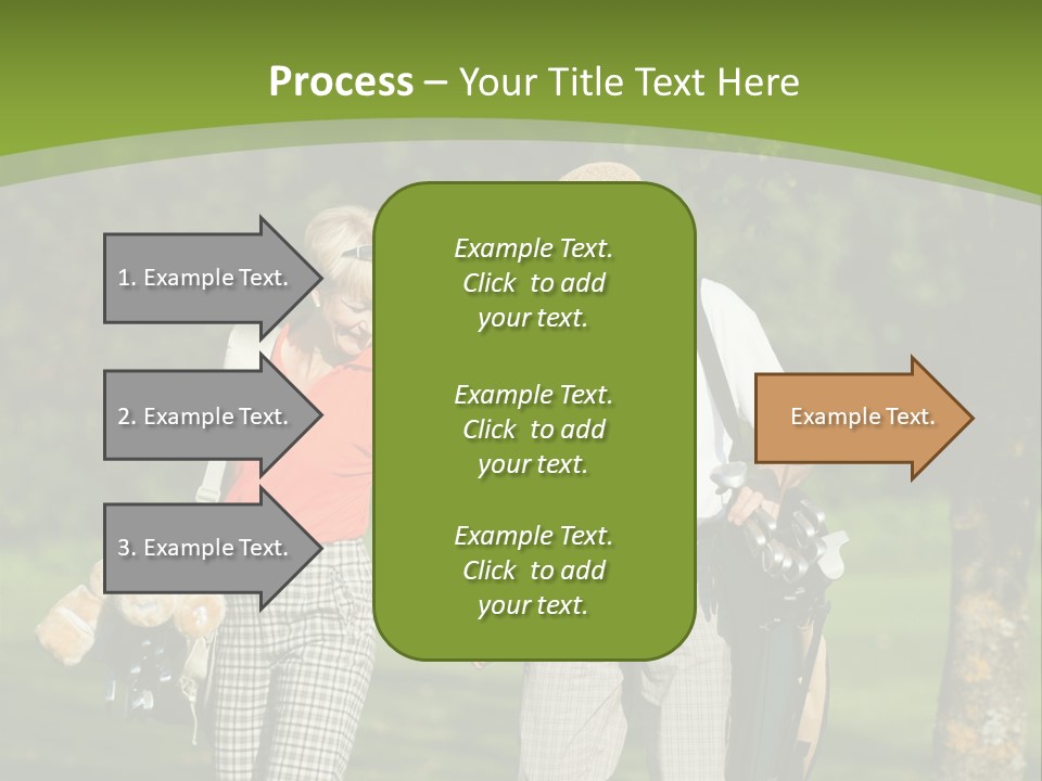A Man And A Woman Walking In The Grass PowerPoint Template