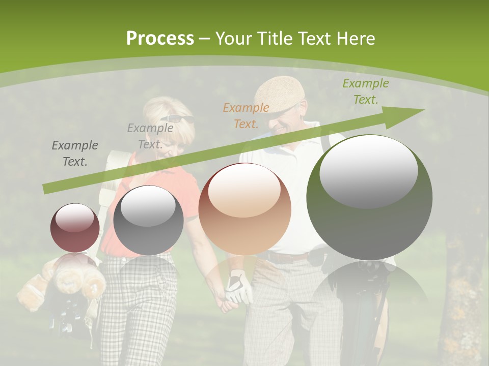 A Man And A Woman Walking In The Grass PowerPoint Template