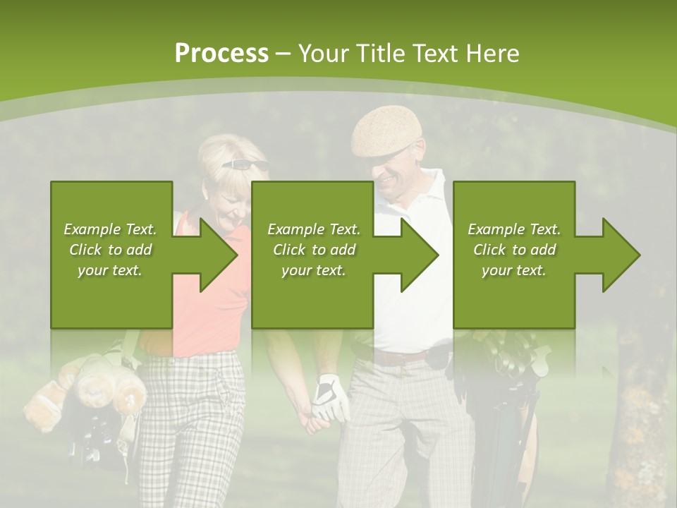 A Man And A Woman Walking In The Grass PowerPoint Template