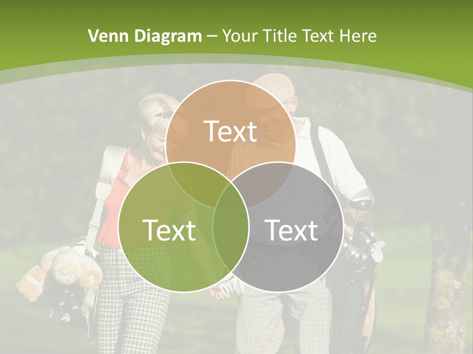 A Man And A Woman Walking In The Grass PowerPoint Template