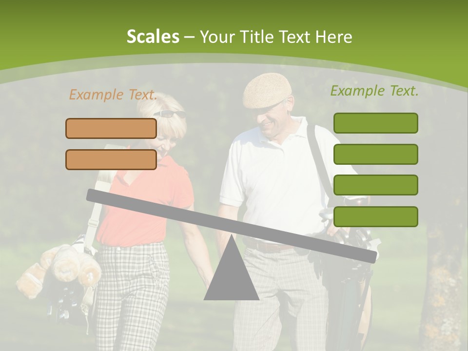 A Man And A Woman Walking In The Grass PowerPoint Template