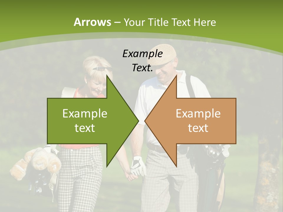 A Man And A Woman Walking In The Grass PowerPoint Template