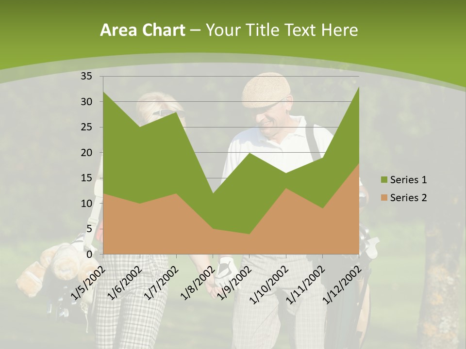A Man And A Woman Walking In The Grass PowerPoint Template