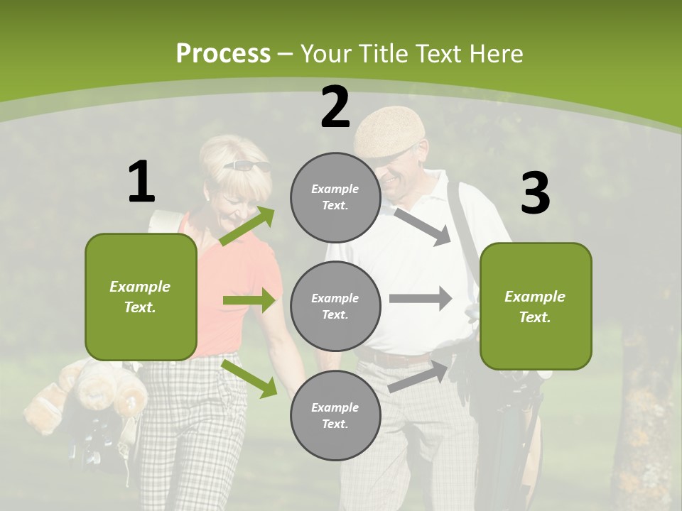 A Man And A Woman Walking In The Grass PowerPoint Template