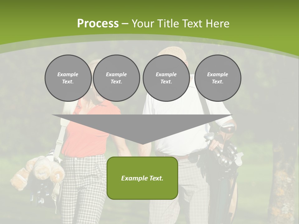 A Man And A Woman Walking In The Grass PowerPoint Template