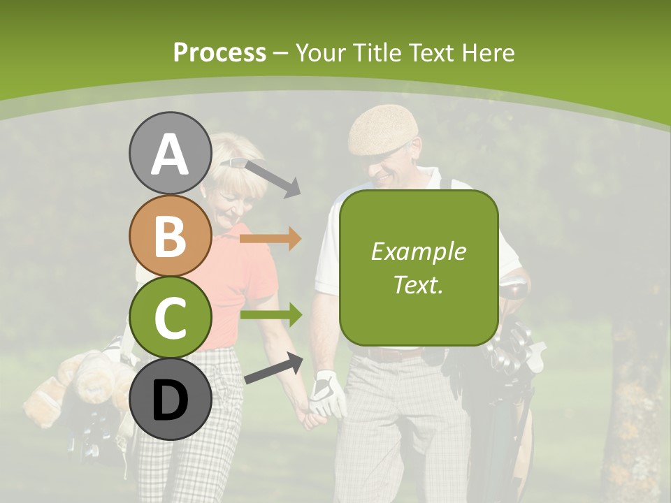 A Man And A Woman Walking In The Grass PowerPoint Template