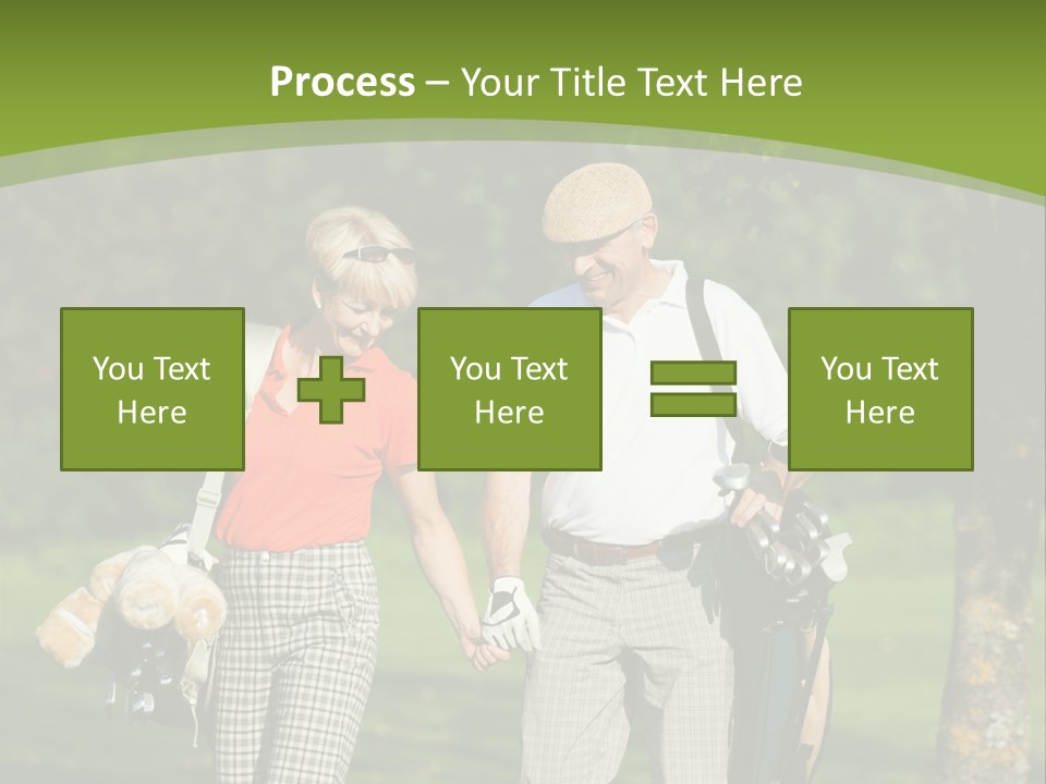 A Man And A Woman Walking In The Grass PowerPoint Template