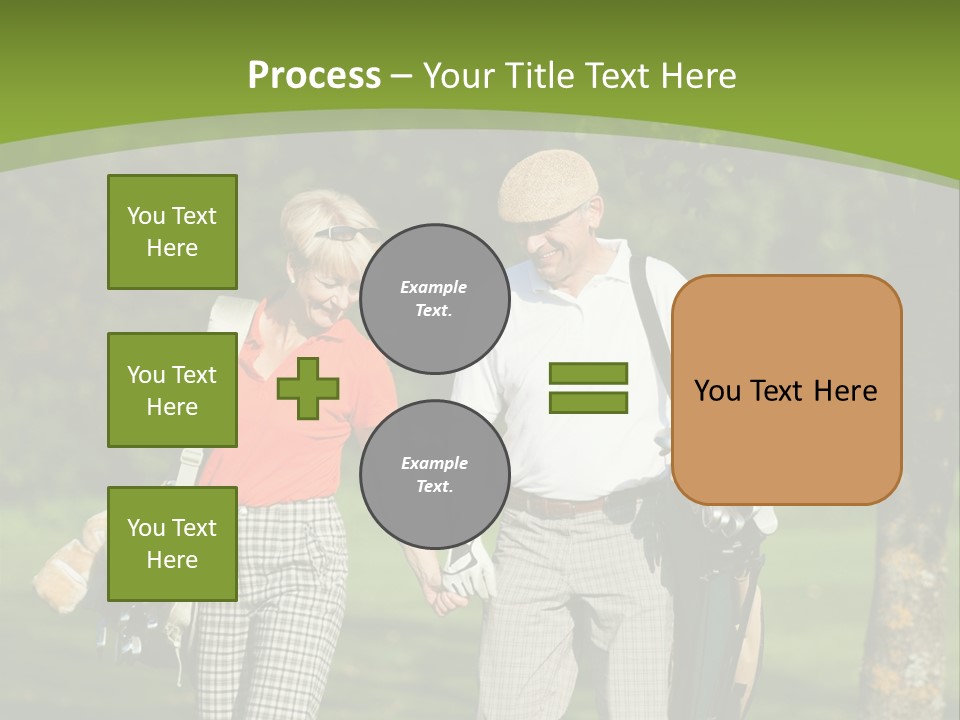 A Man And A Woman Walking In The Grass PowerPoint Template