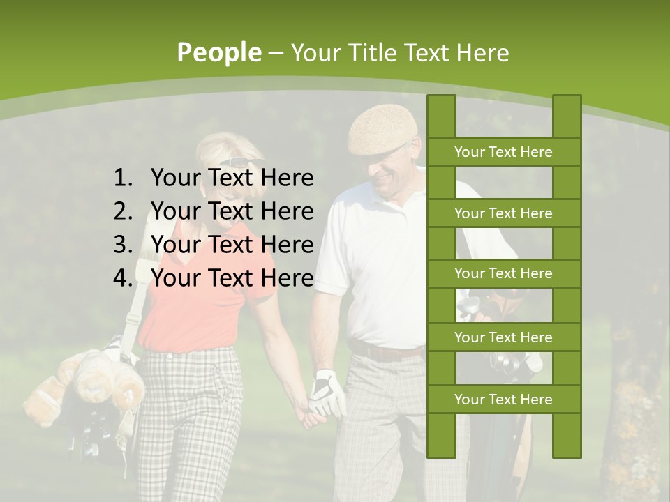 A Man And A Woman Walking In The Grass PowerPoint Template