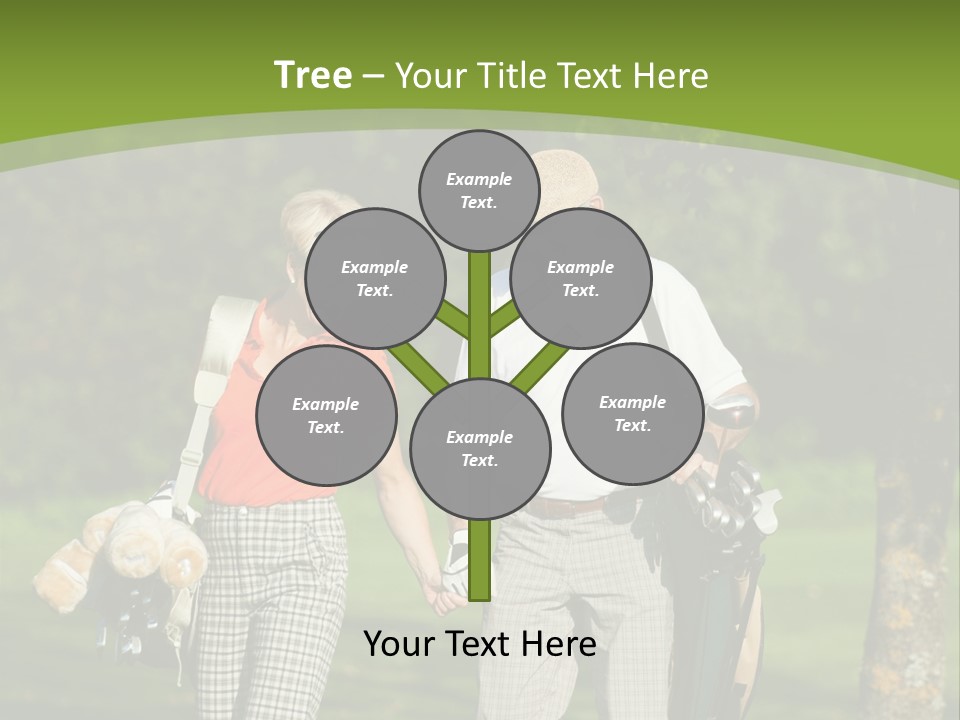 A Man And A Woman Walking In The Grass PowerPoint Template