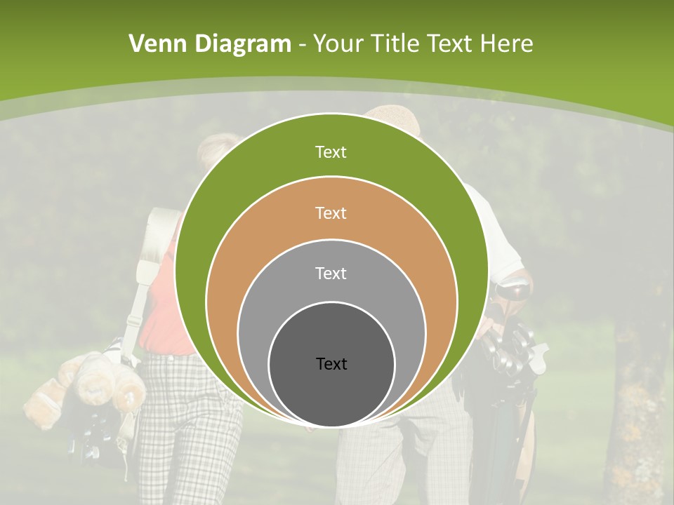 A Man And A Woman Walking In The Grass PowerPoint Template