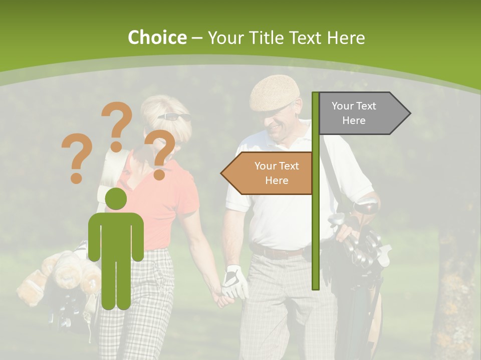 A Man And A Woman Walking In The Grass PowerPoint Template