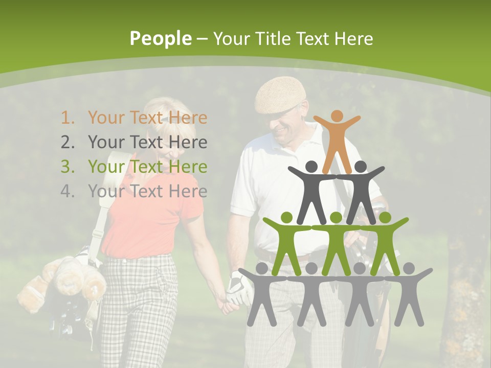 A Man And A Woman Walking In The Grass PowerPoint Template