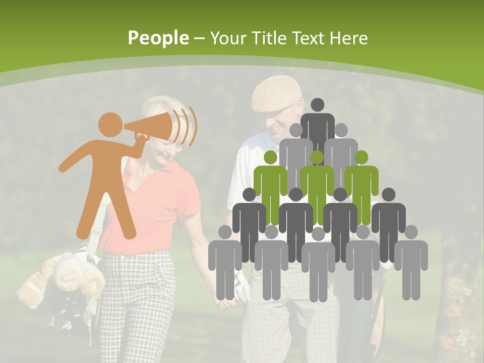 A Man And A Woman Walking In The Grass PowerPoint Template