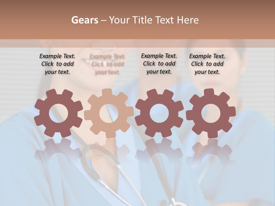 Team Female Occupation PowerPoint Template