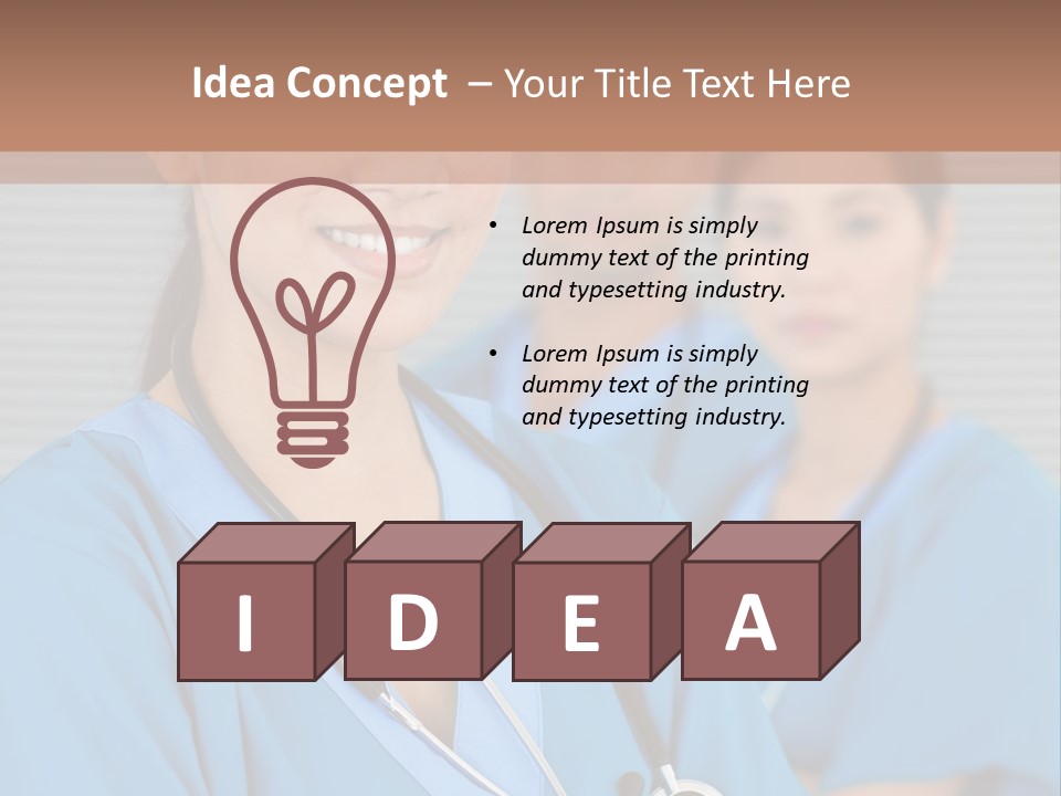 Team Female Occupation PowerPoint Template