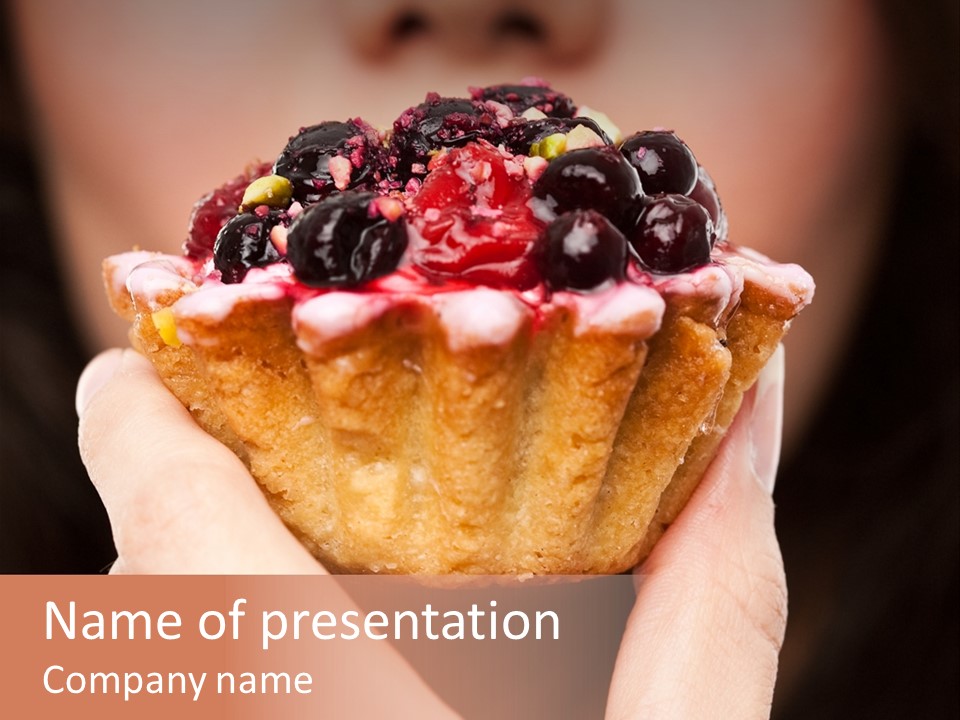 Cake Pie Fruits PowerPoint Template
