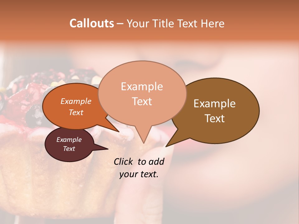 Female Hold One PowerPoint Template