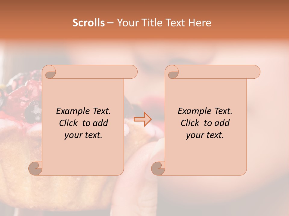 Female Hold One PowerPoint Template