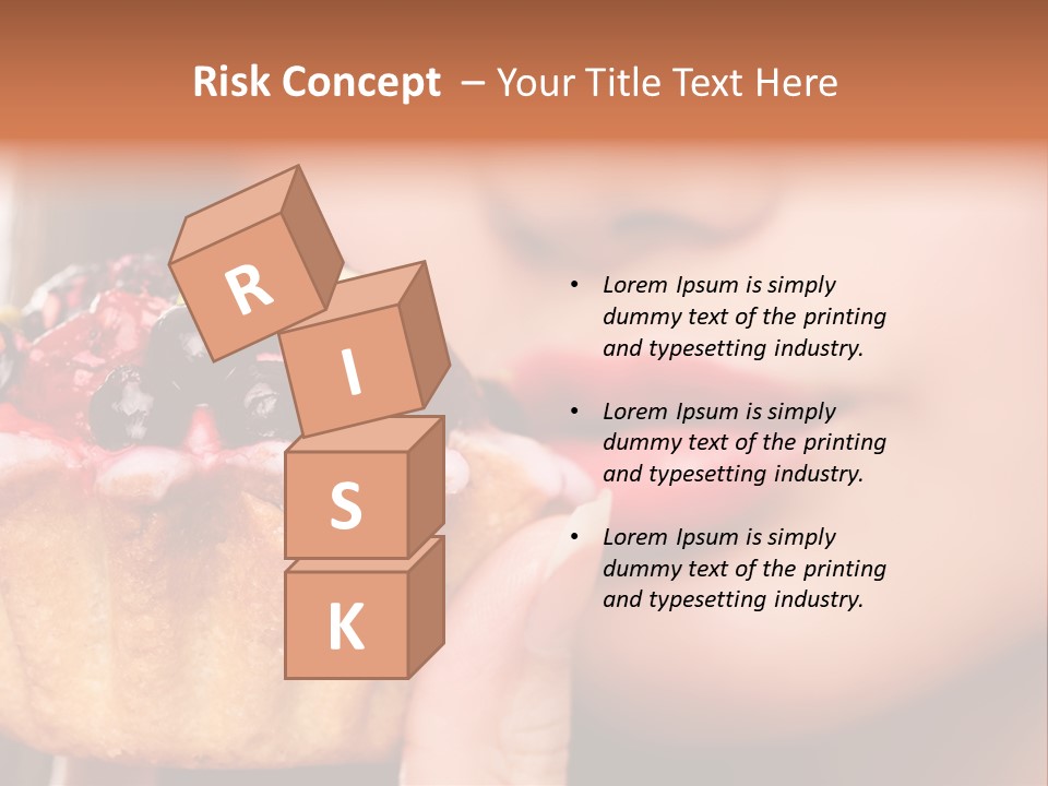 Female Hold One PowerPoint Template