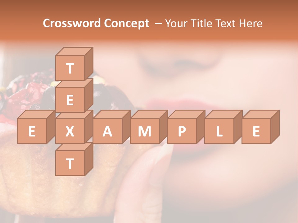 Female Hold One PowerPoint Template