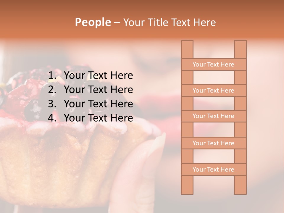 Female Hold One PowerPoint Template