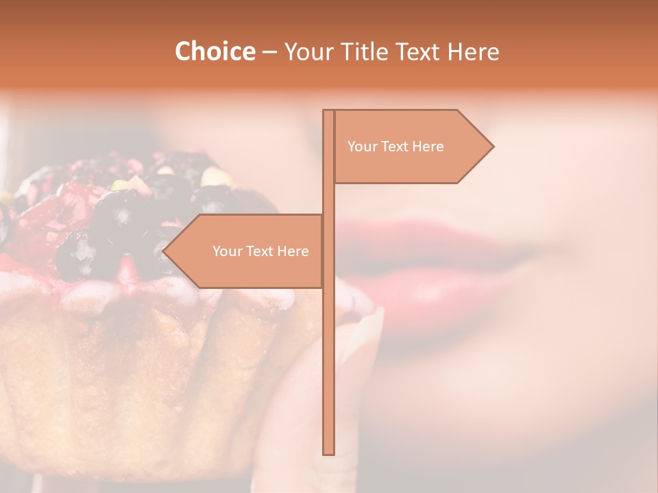 Female Hold One PowerPoint Template