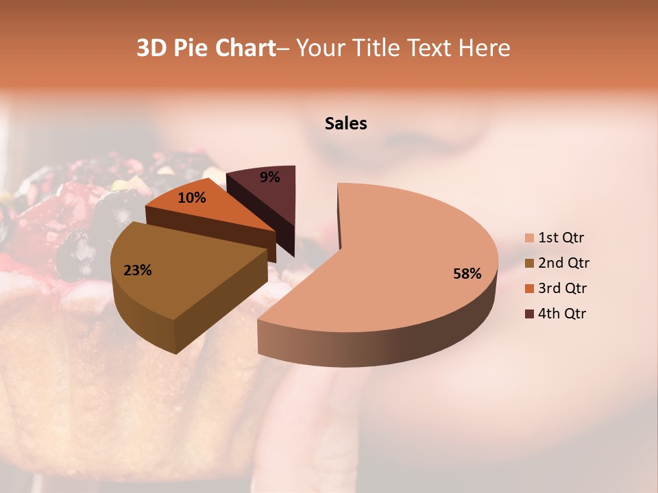 Female Hold One PowerPoint Template