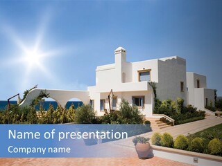 Water Residential View PowerPoint Template