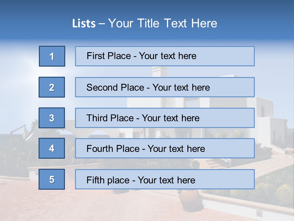 Water Residential View PowerPoint Template