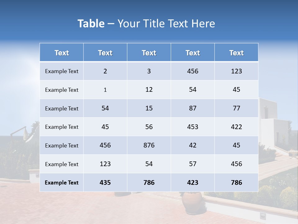Water Residential View PowerPoint Template