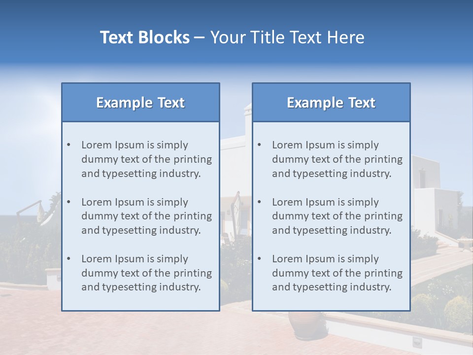 Water Residential View PowerPoint Template