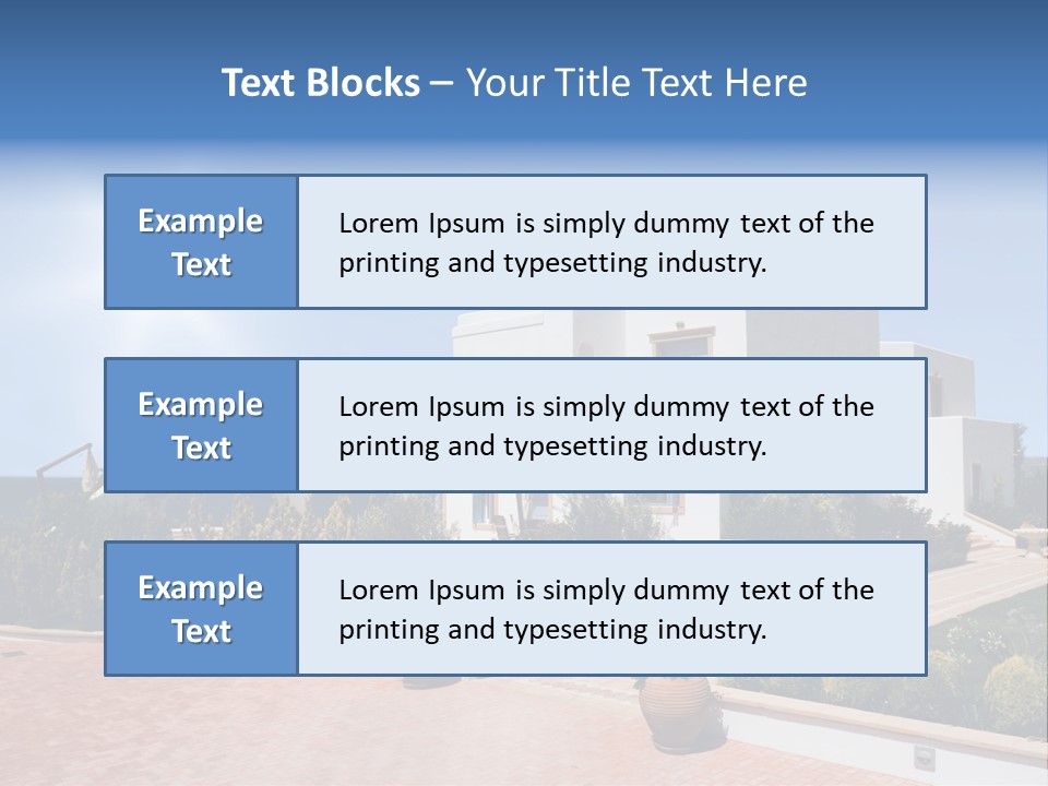 Water Residential View PowerPoint Template