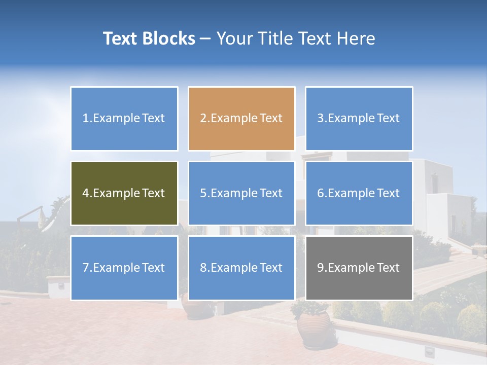 Water Residential View PowerPoint Template