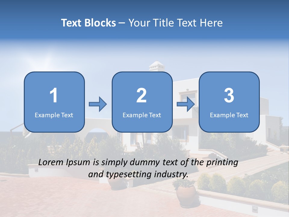 Water Residential View PowerPoint Template